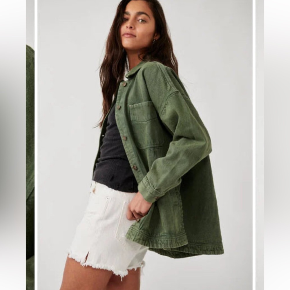 NWT Free People Madison City denim jacket sz S
